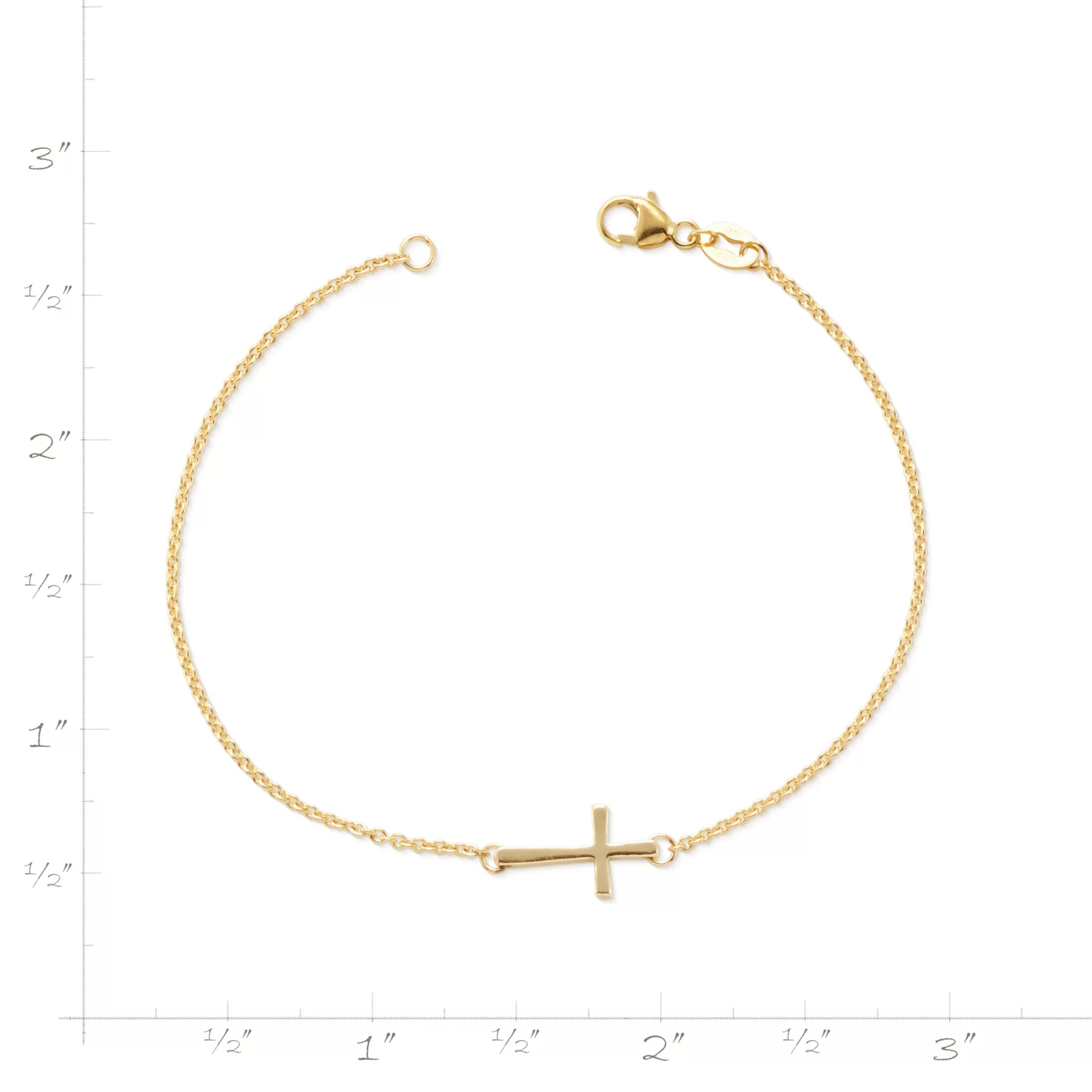 Petite Latin Cross Link Bracelet - Image 4