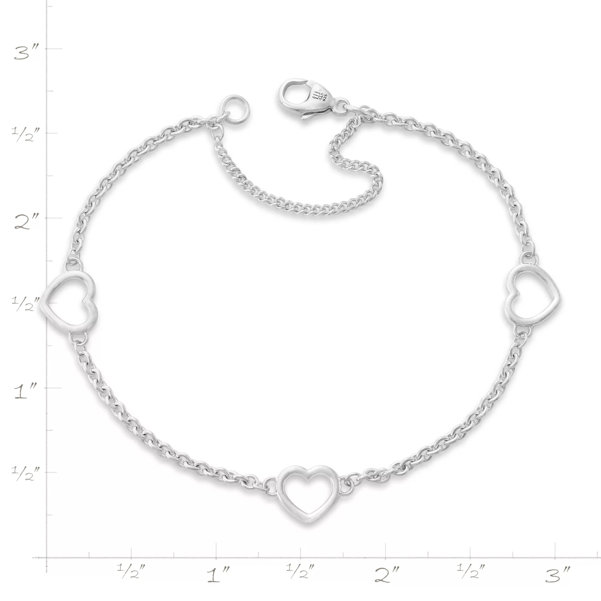 Heart Station Charm Bracelet - Image 4