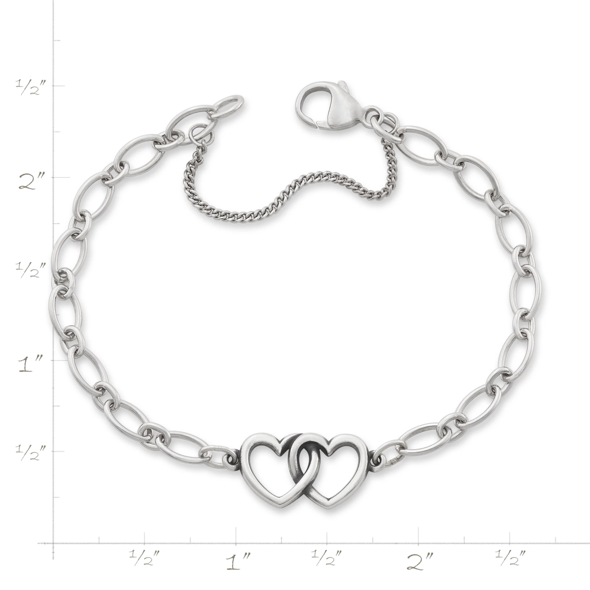 Two Hearts Together Charm Bracelet - Image 6