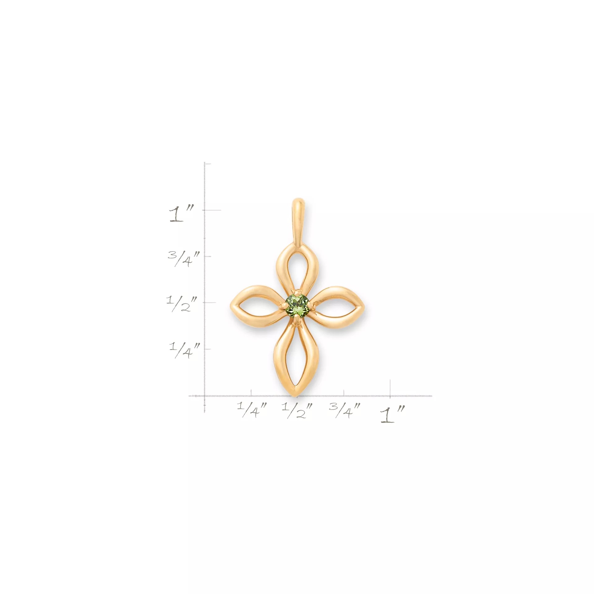 Avery Remembrance Birthstone Cross Pendant - Image 3