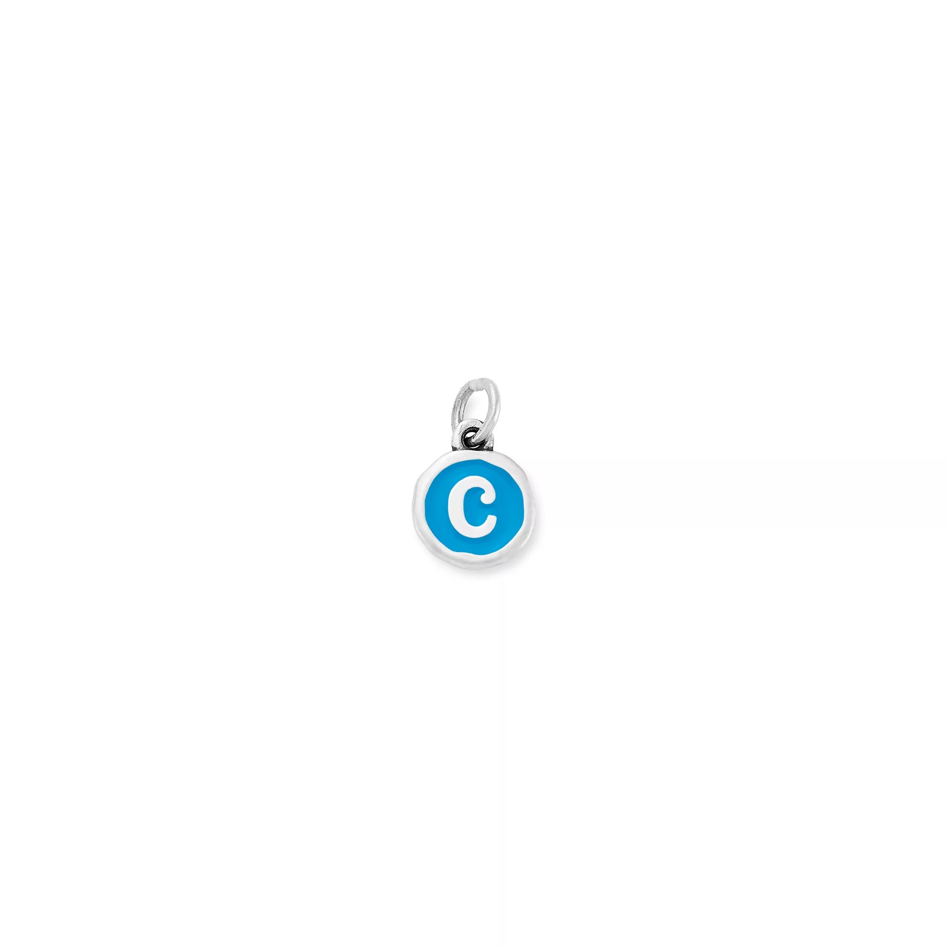 Enamel Initial Disc Charm