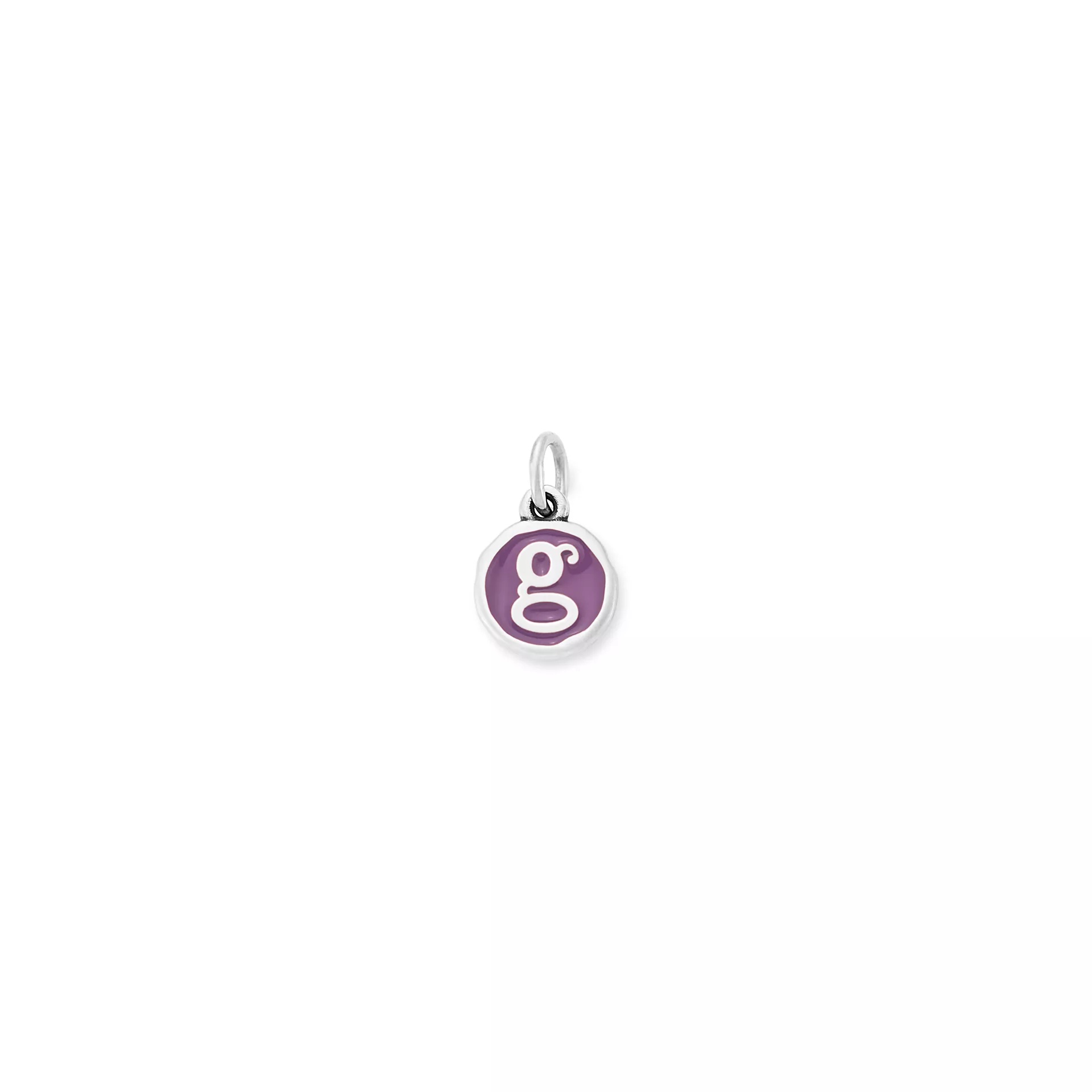 Enamel Initial Disc Charm
