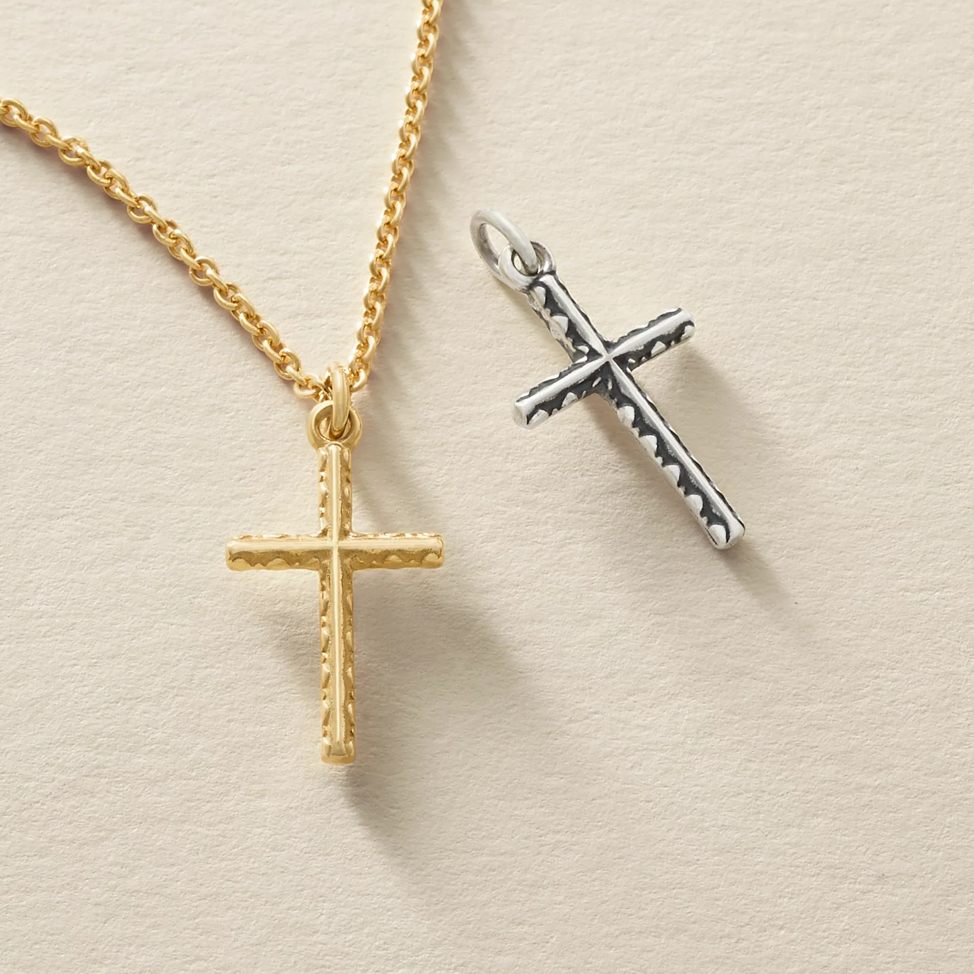 Petite Elegant Cross Charm - Image 3