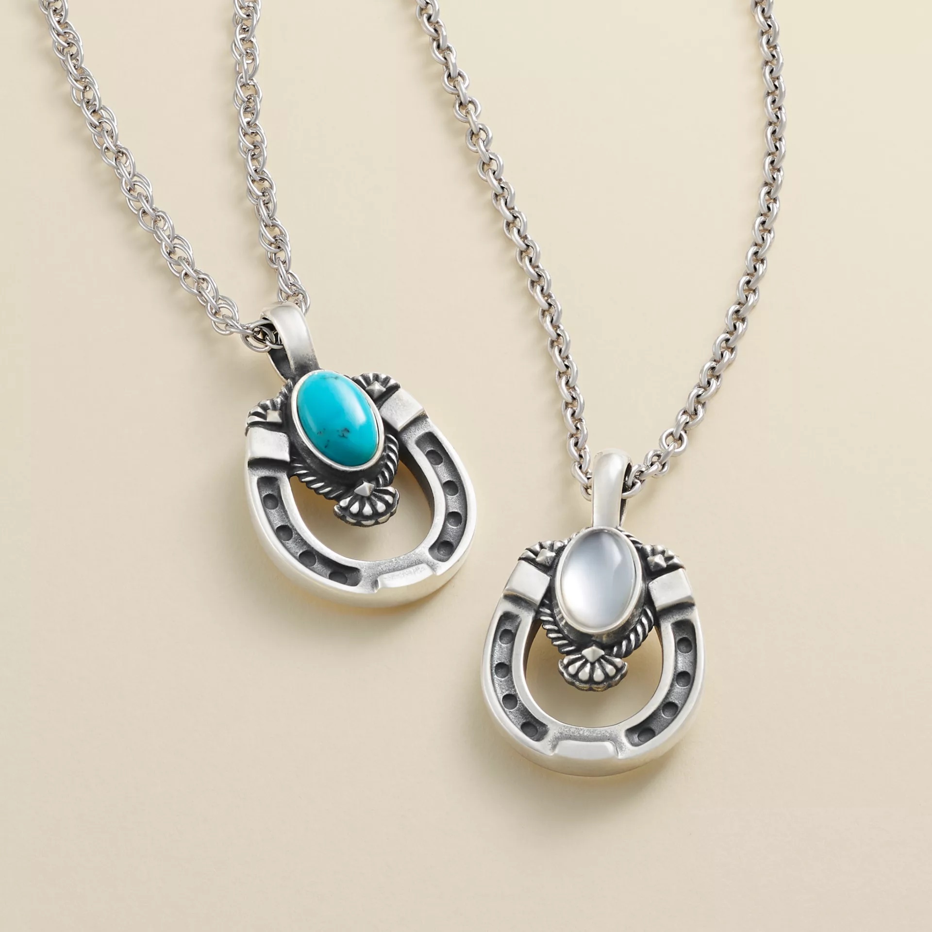 Western Horseshoe Gemstone Pendant - Image 2