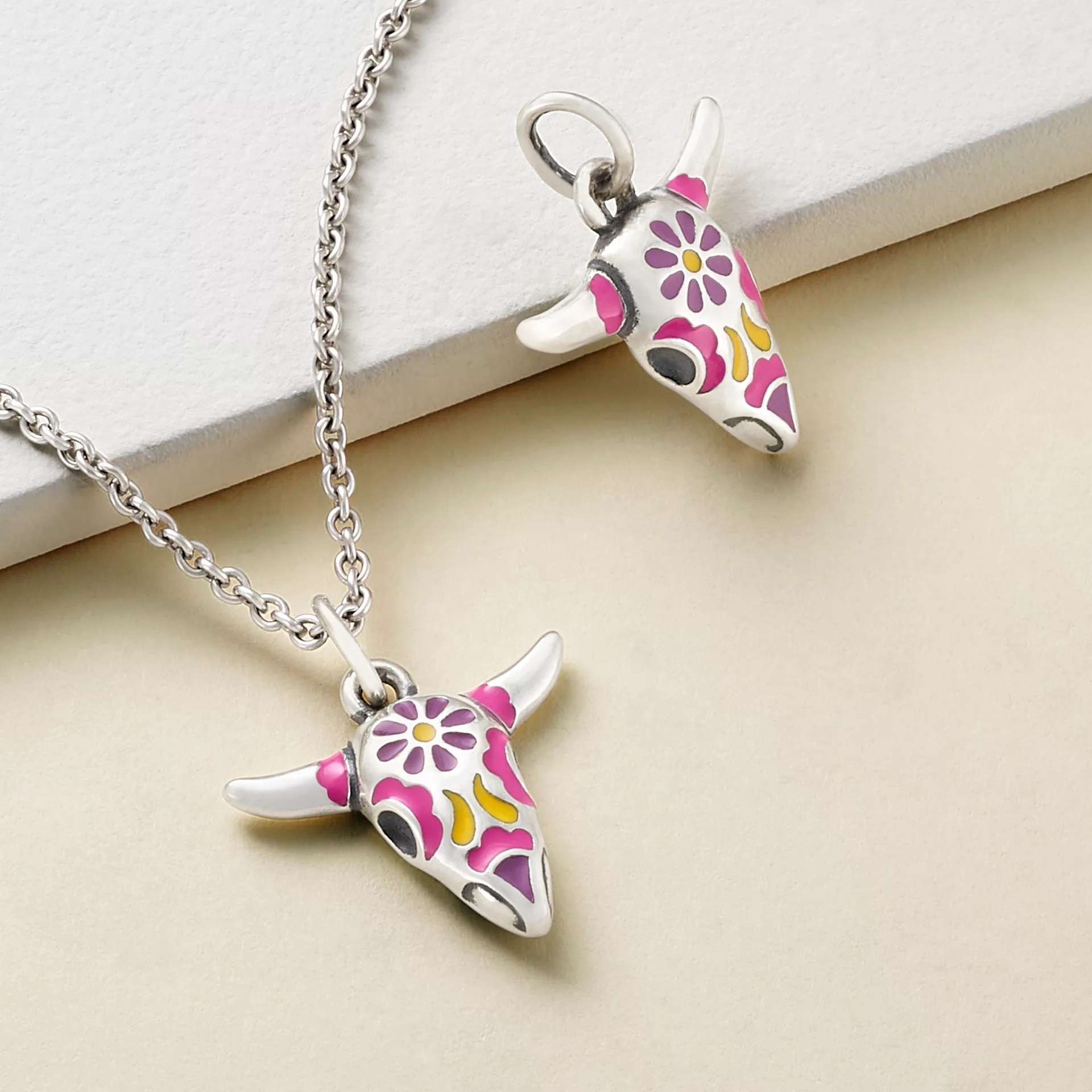 Enamel Desert Bloom Charm - Image 2