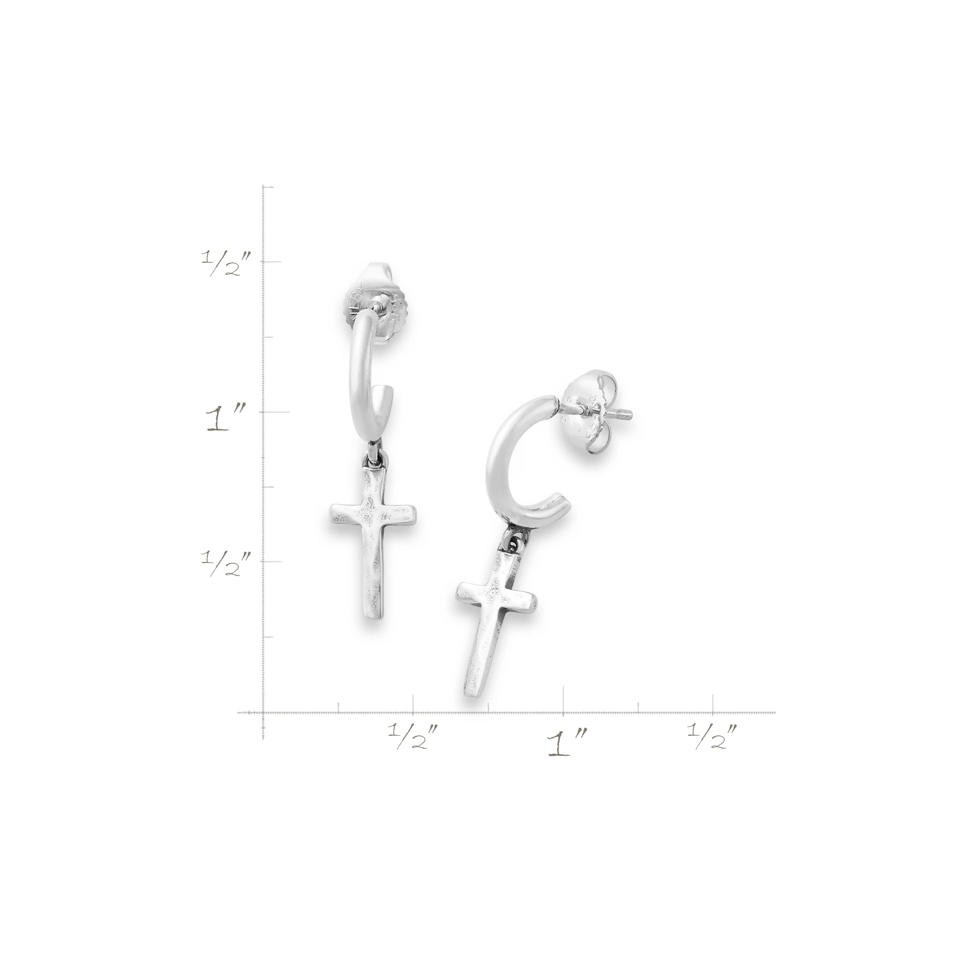 Horizon Cross Hoop Dangle EarShop All Rings - Image 5