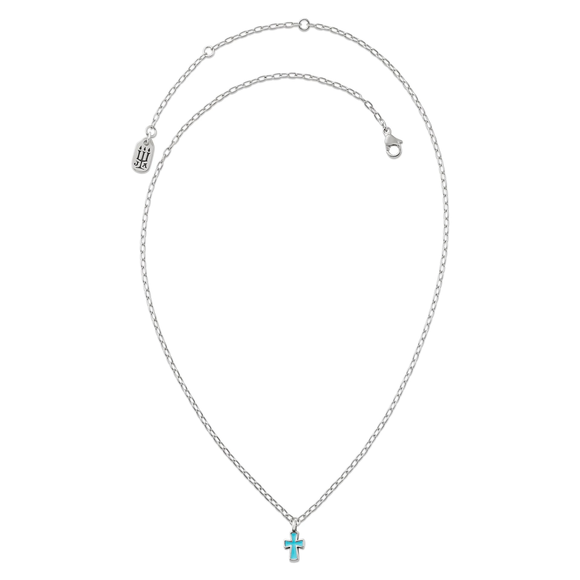Enamel Petite Cross Necklace - Image 2