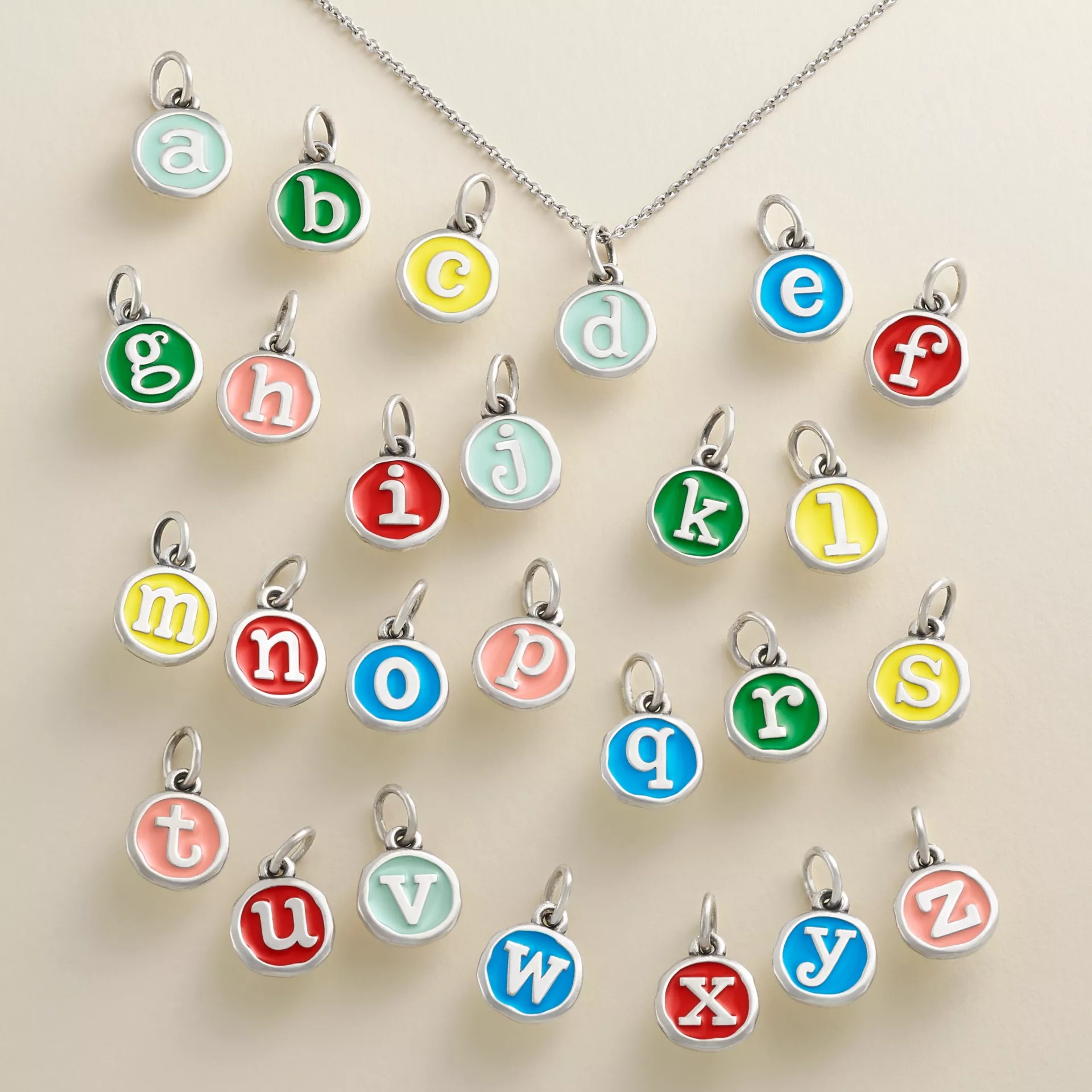 Enamel Initial Disc Charm - Image 2